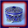 Image 1 : Blue Persian Box Swarovski Crystals Jewelry Trinket