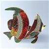 Image 1 : Fish Box Swarovski Crystals Gold Jewelry Trinket Angel Reef