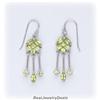 Image 2 : REAL Peridot Dangle Earrings Sterling Silver