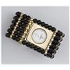 Image 1 : Genuine Onyx Bangle Watch Bracelet Gold New