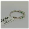 Image 3 : 14K GOLD  EMERALD DIAMOND RING SZ 7 ETERNITY!
