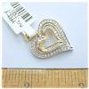 Image 2 : BIG! SOLID GOLD GENUINE DIAMOND HEART PENDANT