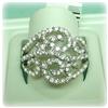 Image 1 : WIDE, FILIGREE, 14K GOLD GENUINE DIAMOND RING  7