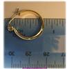 Image 2 : 14K Gold Hoops Earrings 3/4" Inch Yellow Hoops