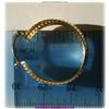 Image 2 : 14K Gold Hoops Earrings Huggies 1" Inch Engraved