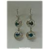 Image 1 : Genuine Blue Diamond Earrings Drop Dangle Gold