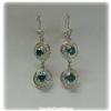 Image 2 : Genuine Blue Diamond Earrings Drop Dangle Gold