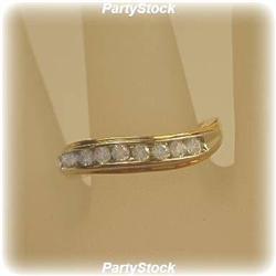 10K YELLOW GOLD I LOVE YOU DIAMOND RING BAND NEW