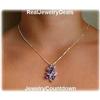Image 2 : Amethyst Necklace Charm Sterling Silver SOLID