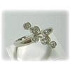 Image 2 : 6 Bevel DIAMONDS RING WHITE GOLD Size 7 Bubbles Genuine