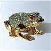 Image 2 : Green Toad Box Swarovski Crystals Gold Jewelry Trinket