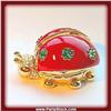 Image 1 : Ladybug Box Swarovski Crystals Art Deco Gold 24K