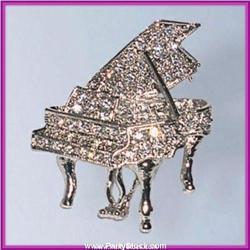 Grand Piano Pin Brooch Swarovski Crystals Jewelry