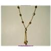Image 4 : Solid 14K Gold Multi Strand Necklace 3 Tone Three 17" Bead Ball