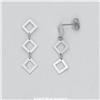 Image 1 : New Solid 14K Gold Dangle Drop Earrings RETRO