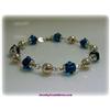 Image 1 : Solid 14K White Gold Evil Eye Bracelet DARK 7.5"