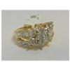 Image 1 : Genuine Diamond Ring Yellow Gold WIDE Floral
