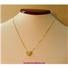 Image 3 : Puffy Heart Necklace Simulated Diamonds Gold NEW