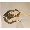 Image 1 : 14K Gold Hoops Earrings Huggies Dolphins Solid
