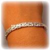 Image 2 : 7" Solid Sterling Silver Byzantine Bracelet 19G