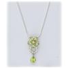 Image 1 : REAL Peridot Necklace Solid Sterling Silver 18" BIG