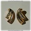 Image 1 : Solid Gold Genuine Diamond Earrings Studs Posts Yellow