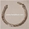 Image 1 : 8" Solid Sterling Silver Byzantine Bracelet 19G