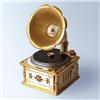 Image 1 : Phonograph Box Swarovski Crystals Gold Jewelry Record Player
