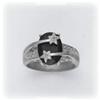 Image 1 : Solid Sterling Silver Real Onyx Ring Diamonds 6 10