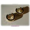 Image 2 : 14K Gold Hoops Earrings Huggies 1/2" Greek Key