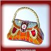 Image 1 : Purse Trinket Box Swarovski Crystals Gold Jewelry Keepsake