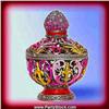 Image 1 : Moroccan Pink Box Swarovski Crystals Violet Jewelry Trinket