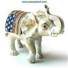 Image 1 : Elephant USA Flag Box Swarovski Crystals Gold