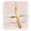 Image 1 : 14K GOLD CRUCIFIX Cross Pendant Necklace Solid NEW