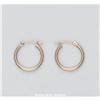 Image 1 : New 3/4" Solid 14K Pink Gold HOOPS Earrings .75