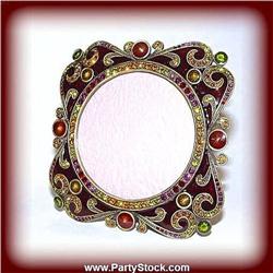 Garnet Red Swarovski Crystals Photo Frame 3.5" Small