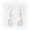 Image 1 : Swarovski Crystal Silver Dangle Drop Earrings Solid NEW