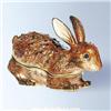 Image 1 : Bunny Rabbit Box Swarovski Crystals Gold Jewelry Trinket