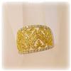 Image 1 : 14K GOLD GENUINE DIAMOND RING HEART WIDE sz 7