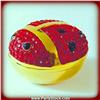 Image 1 : Tiny Ladybug Box Swarovski Crystals Gold Jewelry Trinket