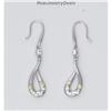 Image 1 : Swarovski Crystal Silver Dangle Drop Earrings Solid NEW