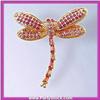 Image 1 : Dragonfly Pin Brooch Gold Swarovski Crystal Jewelry