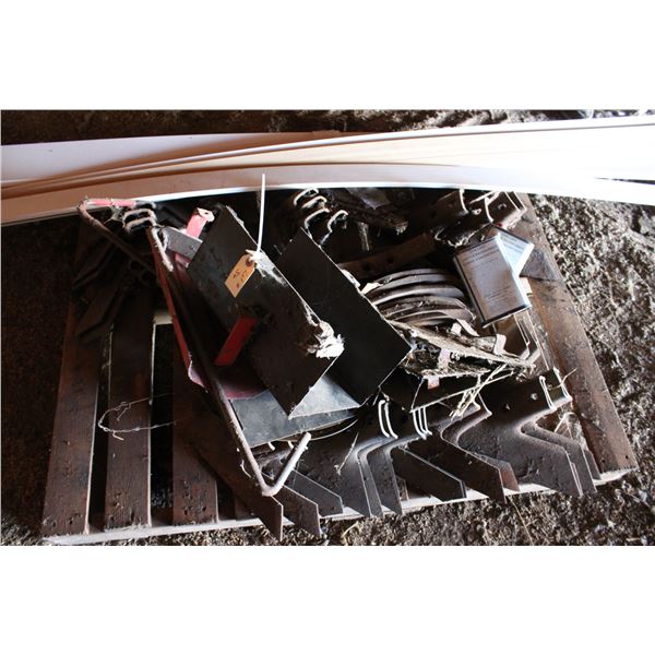 Cultivator shovels, spikes, wood (everything on pallet)