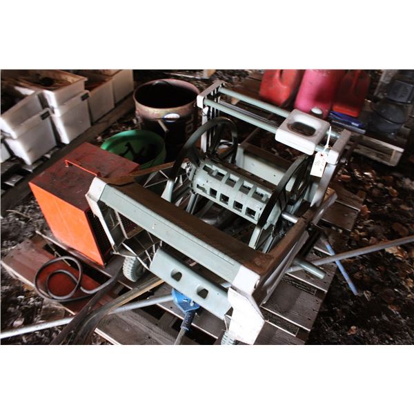 Hose Caddy, electric heather (220), hardware, etc (everything on pallet)