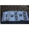 Image 1 : (5 X THE MONEY) No Hunting tin signs 12" x 10"