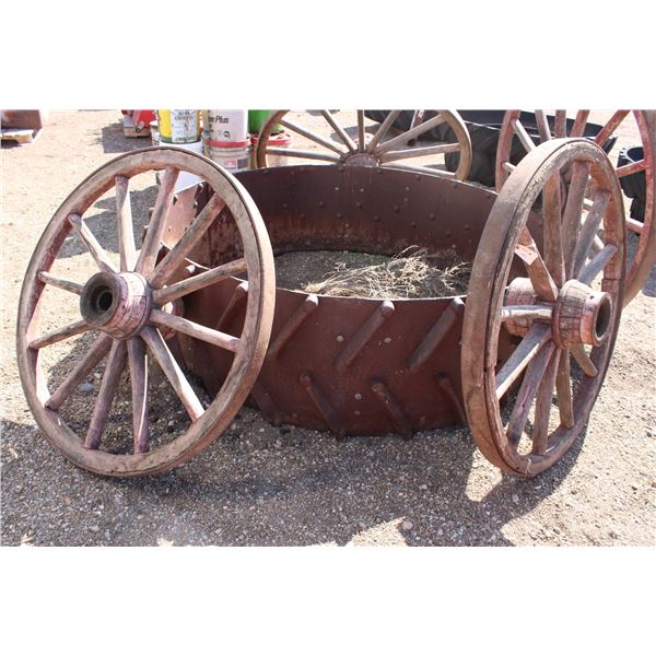 (2 X THE MONEY) Wooden wagon wheels 4"