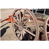 Image 1 : (2 X THE MONEY) Wooden wagon wheels 52"