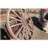 Image 2 : (2 X THE MONEY) Wooden wagon wheels 52"
