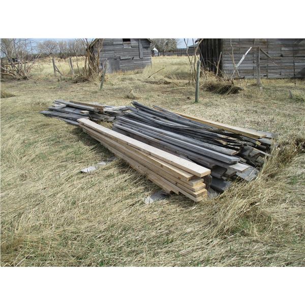 Bundle of lumber various sizes