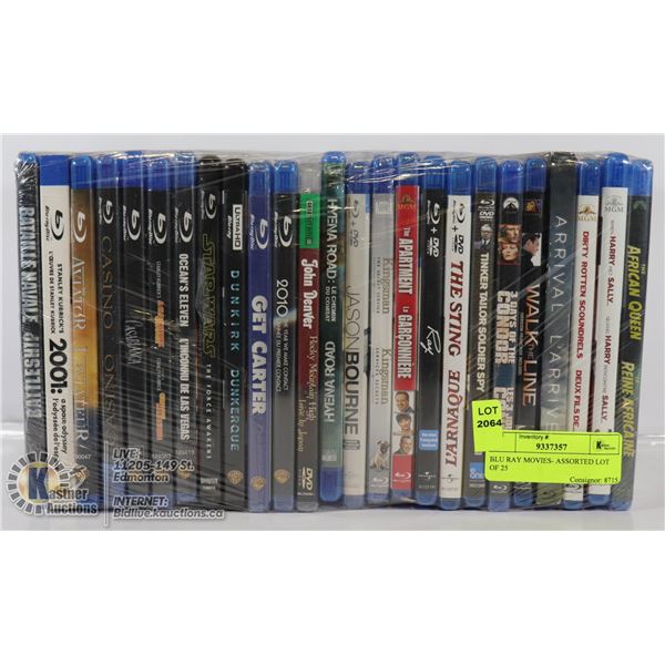 BLU RAY MOVIES- ASSORTED LOT OF 25